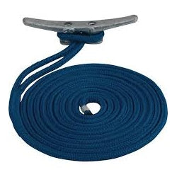 Double Braid Nylon Dock Line Blue 3/8"x25'