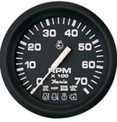 Euro Tachometer Black 7000 RPM