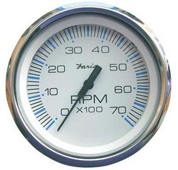 Chesapeake Tachometer SS White 7000 RPM