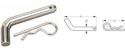 Receiver Pin W/Clip Zinc 5/8"