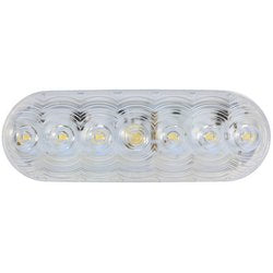 Back Up Light LED Oval Clear 6"