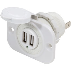 USB Charger Socket Dual White