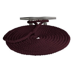 Double Braid Nylon Dock Line Burgundy 1/2"x20'