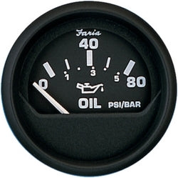 Euro Oil Pressure Gauge Black