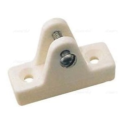 Deck Hinge Angled Nylon White (PR)