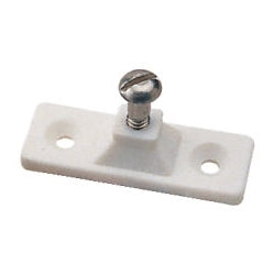 Deck Hinge Side Mount Nylon White Pair