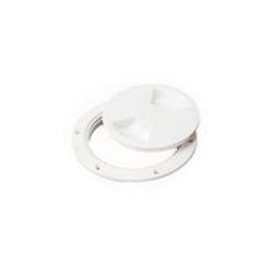 Screw Out Deck Plate White 6-1/2"