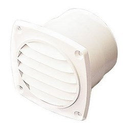 Hose Vent 4" Vent 1-3/8" Flange White