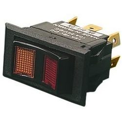 Rocker Switch Illum. DPDT Red/Yellow