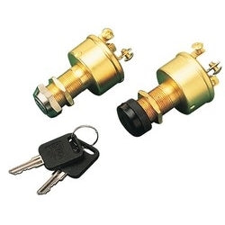 Ignition Switch W/Cap Brass 3 Pos