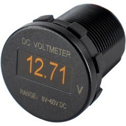 DC Voltmeter LED Round 8V-60V