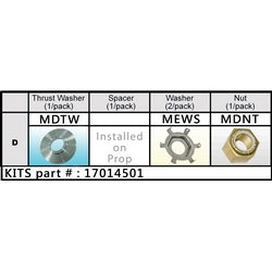 Mercury Prop Kit Assembly 40-140 HP D