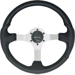 Steering Wheel Black Silver 3 Spoke